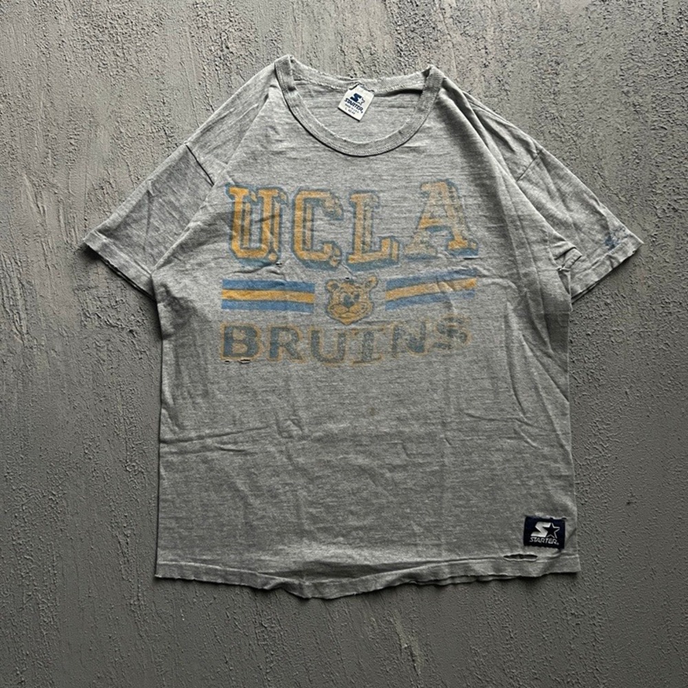 Vintage UCLA Bruins Shirt Large Gray 1990s Starter NCAA College Distressed Rip